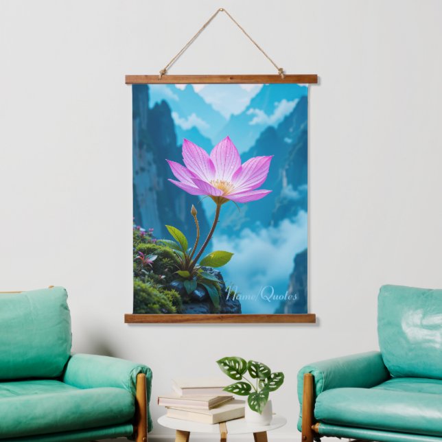 Tapisserie Suspendue Serenity Bloom – Lotus au-dessus de la brume (Salon)