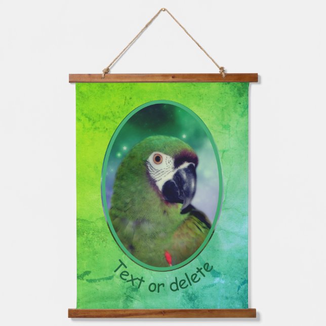 Tapisserie Suspendue Sévère Macaw Parrot Grossier Personnalisé (Recto)