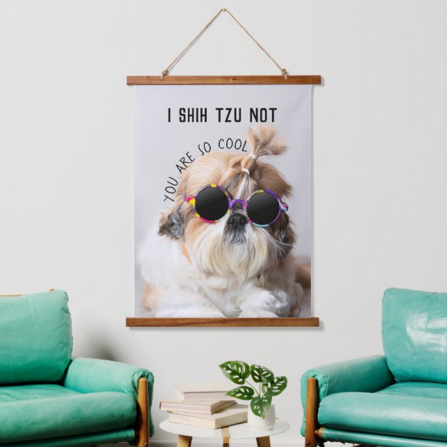 Tapisserie Suspendue Shih Tzu Pas amusant mignon amoureux de les chiens (Salon)