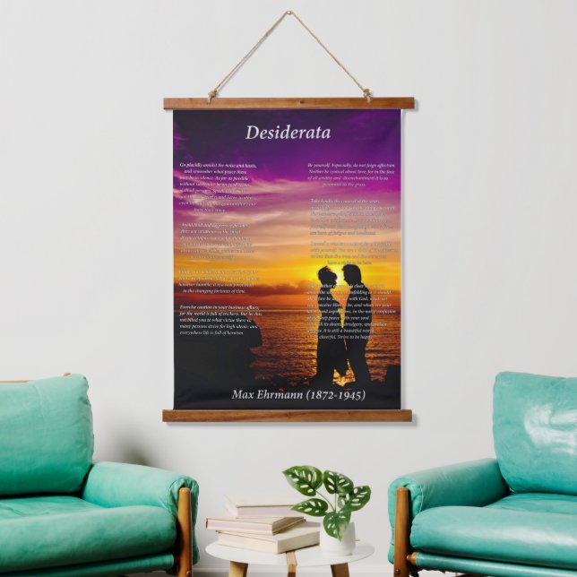 Tapisserie Suspendue Silhouette d'un jeune couple amoureux (Salon)