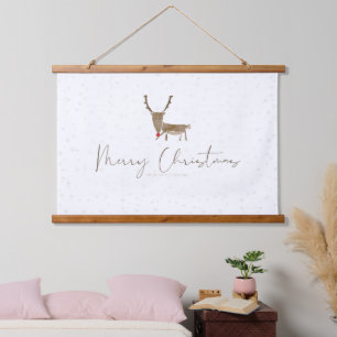 Tapisserie Suspendue Silhouette en ligne artistique de renne de Slipper