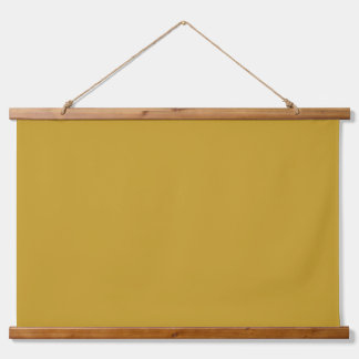Tapisserie Suspendue simple couleur unie personnalisée moutarde dorée