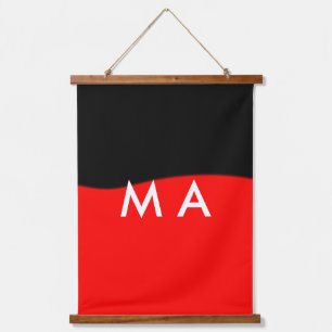 Tapisserie Suspendue Simple monogramme ajouter votre nom lettre man min