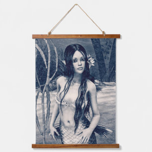 Tapisserie Suspendue Sirène Vintage Photo Ancienne Fantaisie Artistique