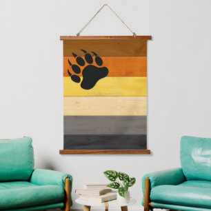 Tapisserie Suspendue SlipperyJoe's Bear Pride drapeau de la texture du