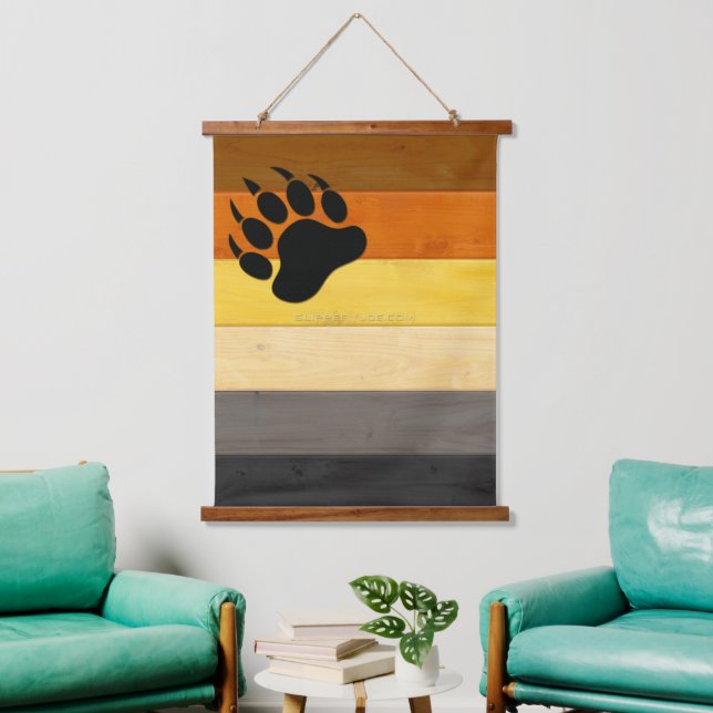 Tapisserie Suspendue SlipperyJoe's Bear Pride drapeau de la texture du  (Salon)