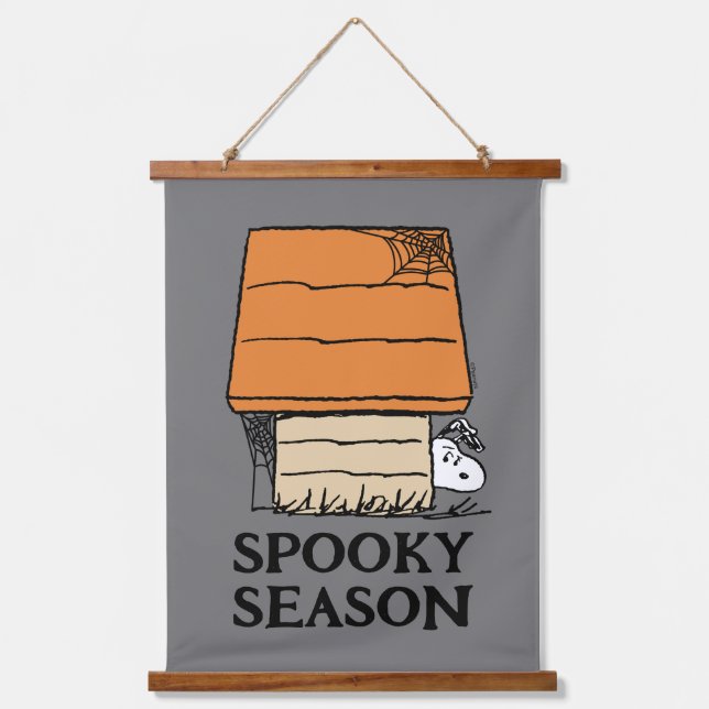 Tapisserie Suspendue Snoopy Halloween Spider Web Doghouse (Recto)