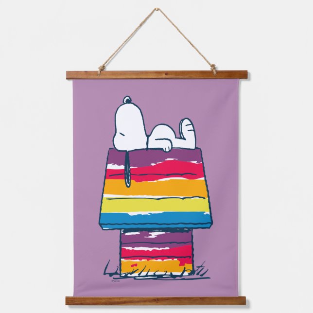 Tapisserie Suspendue Snoopy | Rainbow Dog House (Recto)