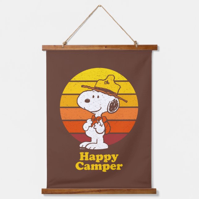 Tapisserie Suspendue Snoopy | Scout Beagle - Happy Camper (Recto)