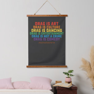 Tapisserie Suspendue Soutien à la fierté LGBT Le drag est un art pas un