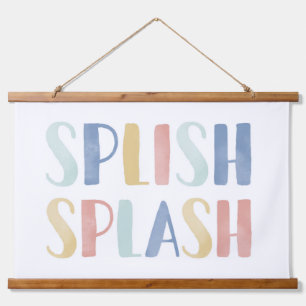Tapisserie Suspendue Splish Splash Colorful Kid Bathroom Decor