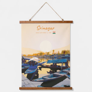 Tapisserie Suspendue Srinagar, Inde - Bateaux Shikara du lac Dal