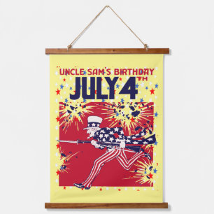 Tapisserie Suspendue Star Stud Oncle Sam Anniversaire 4 Juillet