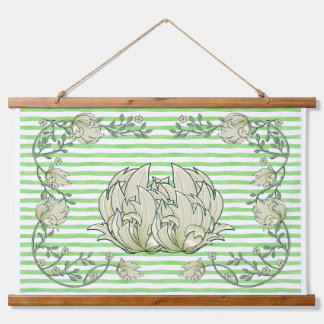 Tapisserie Suspendue Striped Serenity Floral