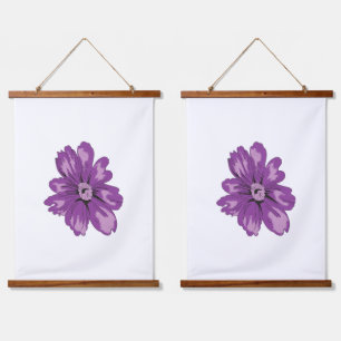 Tapisserie Suspendue Style Fille, Aubergine Légère, Cèdre Blanchi