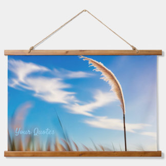 Tapisserie Suspendue Sunlit Pampas Grass Against Deep Blue Sky