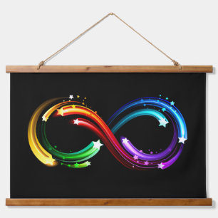 Tapisserie Suspendue Symbole de l'infini des comètes arc-en-ciel