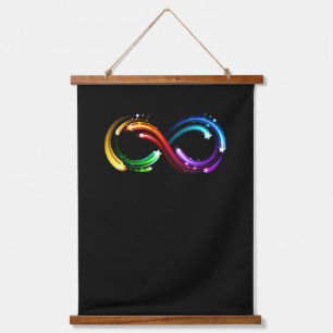 Tapisserie Suspendue Symbole de l'infini des comètes arc-en-ciel