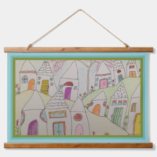 Tapisserie Suspendue Tapestry - Whimsical Neighborhood