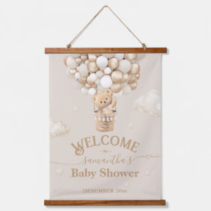 Tapisserie Suspendue Teddy Bear Balloon Bearly Wait Baby shower bienven