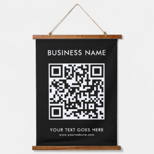 Tapisserie Suspendue Texte de code QR d'entreprise Ajouter un logo Crée