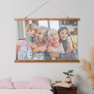 Tapisserie Suspendue Texte Rose   Les petits-enfants rendent la vie bel