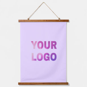 Tapisserie Suspendue texte simple minimal ajoutez votre logo/design ici