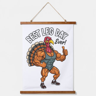 Tapisserie Suspendue Thanksgiving Leg Day Wood Topped Wall Tapestry
