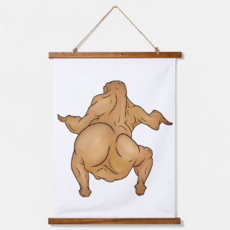Tapisserie Suspendue Thanksgiving Twerkey Wood Topped Wall Tapestry