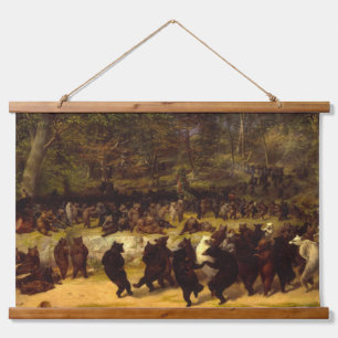 Tapisserie Suspendue The Bear Dance, 1870 par William Holbrook Beard