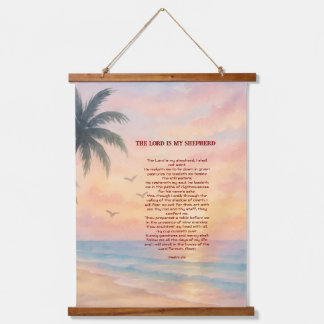 Tapisserie Suspendue The Lord Is My Shepherd Psalm 23 Sunset Beach 