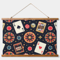 Thème de motif de casino sur fond noir