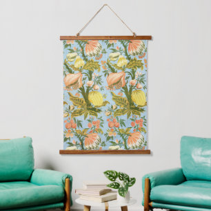 Tapisserie Suspendue Tissu damassé classique baroque floral fruit