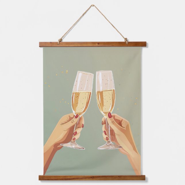 Tapisserie Suspendue Toast au champagne (Recto)