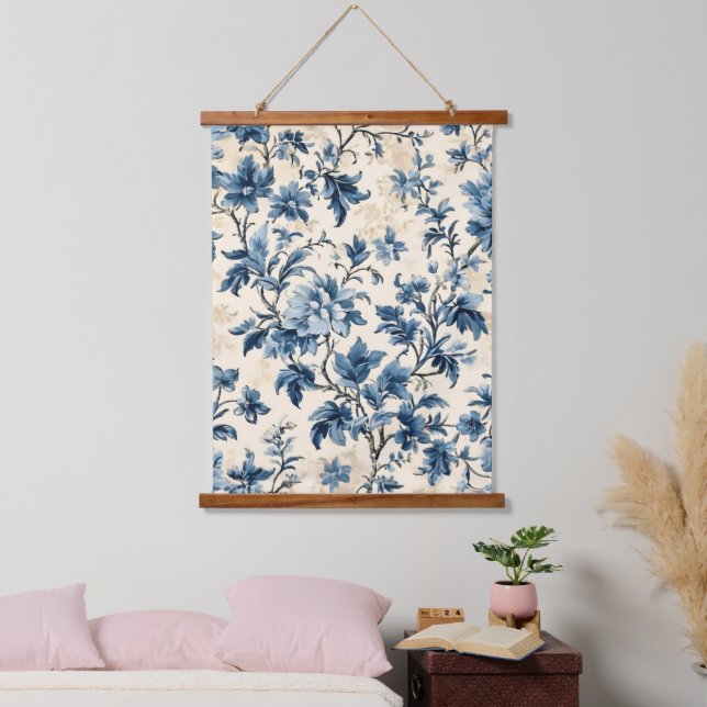 Tapisserie Suspendue Toile Bleue Pays Français (Chambre à coucher)