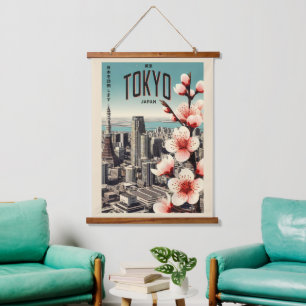 Tapisserie Suspendue Tokyo Japon voyage cadeaux vintages