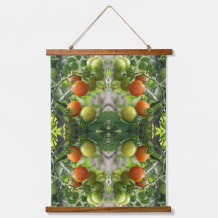 Tapisserie Suspendue Tomates Cerises de Jardin Abstrait Nature