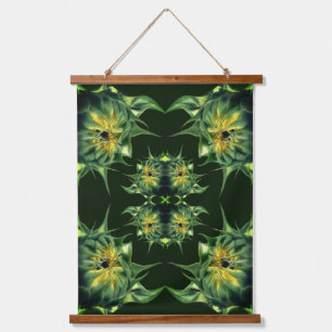 Tapisserie Suspendue Tournesol se dépliant Floral Abstrait