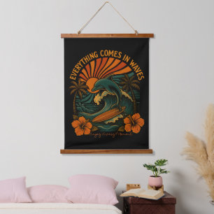 Tapisserie Suspendue Tout Vient En Vagues Rétro