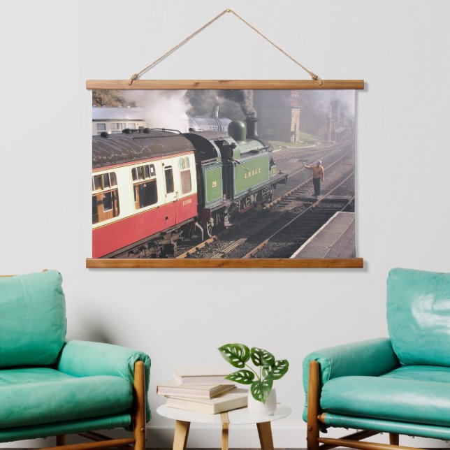 TAPISSERIE SUSPENDUE TRAINS À VAPEUR (Salon)
