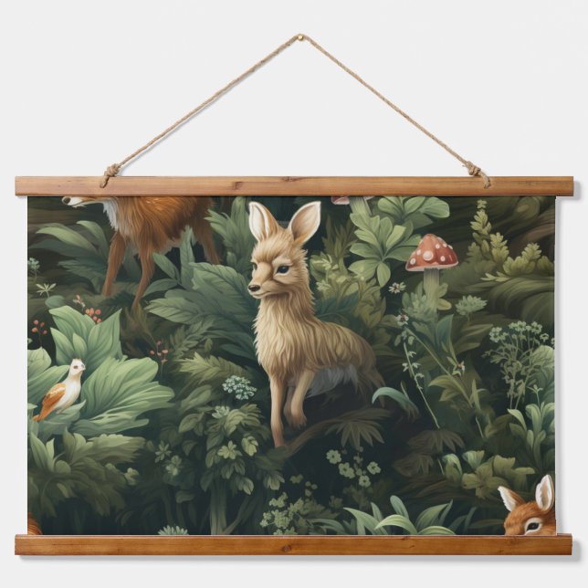 Tapisserie Suspendue Twilight Forest Friends Botanical (Devant)