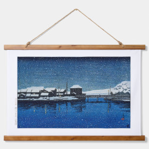 Tapisserie Suspendue ukiyoe [hasui] C22 Port d'Ebisu, île de Sado