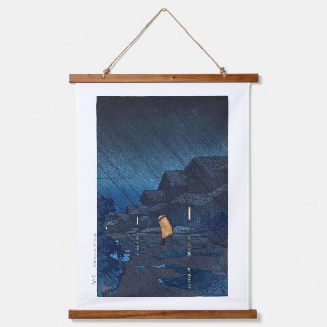 Tapisserie Suspendue ukiyoe [hasui] C24 Evening Shower, Teradomari (Recto)