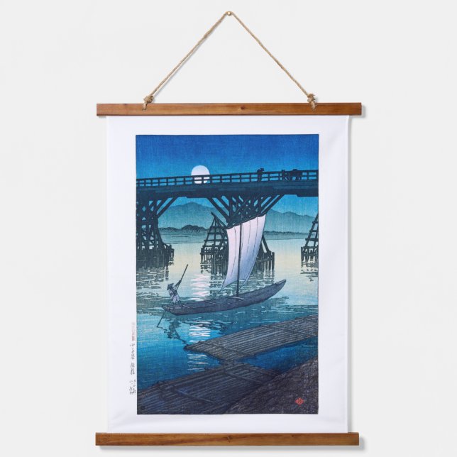 Tapisserie Suspendue Ukiyoe [hasui] C25 Pont Asahi, Ojiya (Recto)