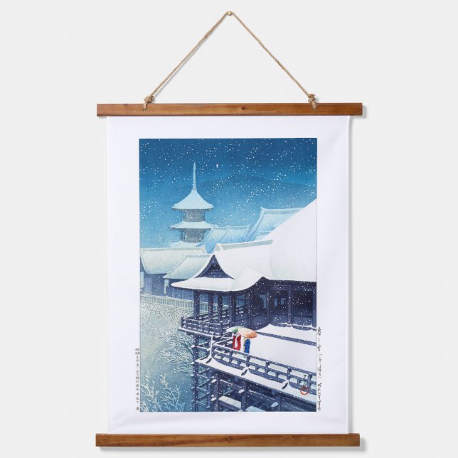 Tapisserie Suspendue ukiyoe - hasui - m07 - Neige du printemps - (Recto)