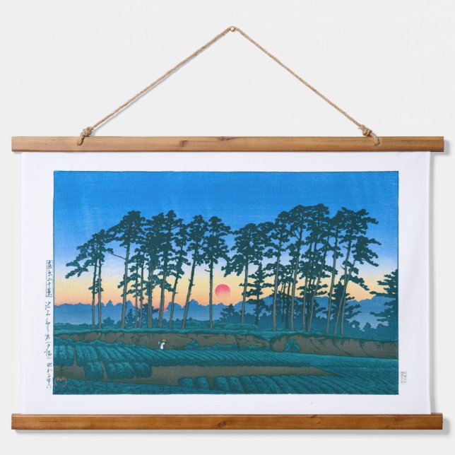 Tapisserie Suspendue ukiyoe - hasui - No.14 Ikegami Ichinokura (coucher (Devant)