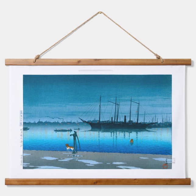 Tapisserie Suspendue ukiyoe - hasui - No.17 Akashi-cho après la pluie - (Devant)