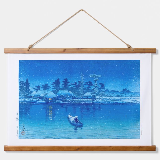 Tapisserie Suspendue Ukiyoe - hasui - No.21 Le Village d'Ushibori - (Devant)