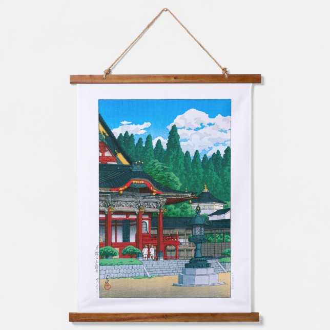 Tapisserie Suspendue Ukiyoe - hasui - No.36 Kuonji Temple au Mont Minob (Recto)