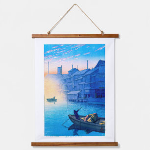 Tapisserie Suspendue Ukiyoe - hasui - No.38 Matin à Dotonbori, Osaka